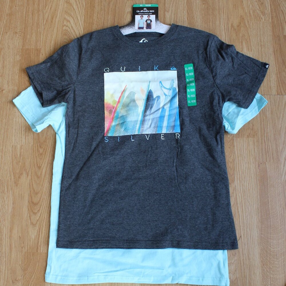 Boy's Quiksilver t-shirts lot of 2 NEW